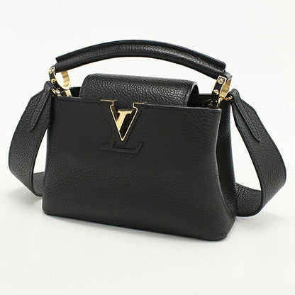 Used Louis Vuitton Handbag Ladies Brand LOUIS VUITTON Taurillon Capucines MINI Leather M56669 Black USDLV108709011