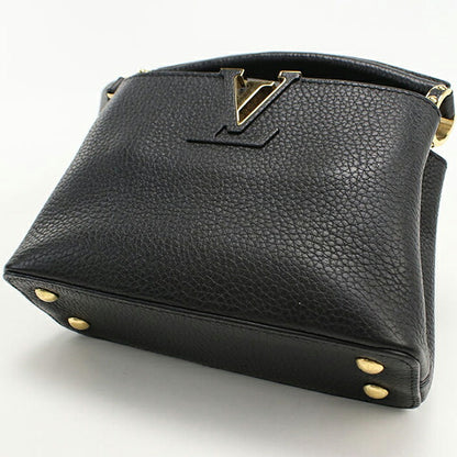 Used Louis Vuitton Handbag Ladies Brand LOUIS VUITTON Taurillon Capucines MINI Leather M56669 Black USDLV108709011