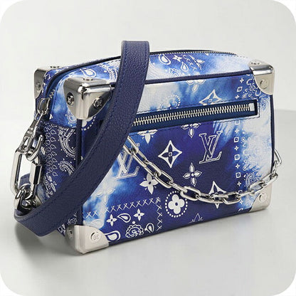 中古 ルイヴィトン 斜め掛け ショルダーバッグ メンズ ブランド LOUIS VUITTON モノグラムバンダナ ミニソフトトランク レザー M20557 USDLV109684011