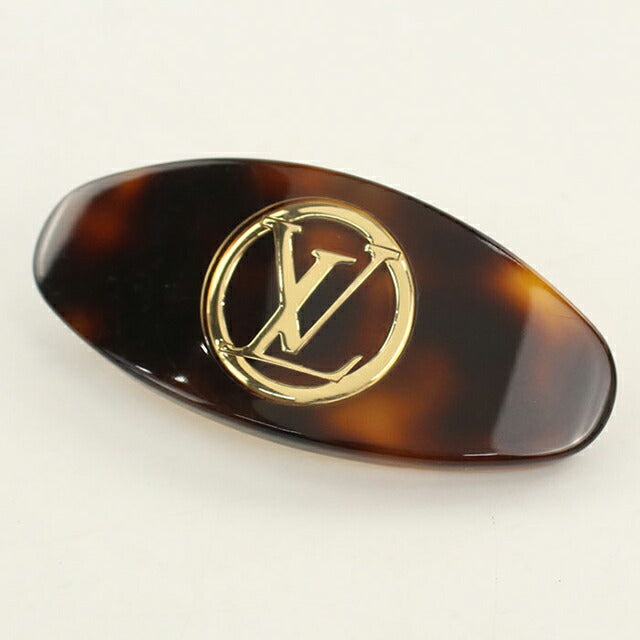 中古 ルイヴィトン バレッタ レディース ブランド LOUIS VUITTON ヘアクリップ・LVサークル M02974 ブラウン ヘアアクセサリー USDLV112156011