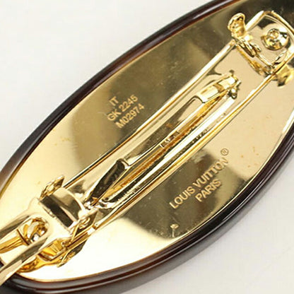 中古 ルイヴィトン バレッタ レディース ブランド LOUIS VUITTON ヘアクリップ・LVサークル M02974 ブラウン ヘアアクセサリー USDLV112156011
