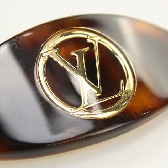 中古 ルイヴィトン バレッタ レディース ブランド LOUIS VUITTON ヘアクリップ・LVサークル M02974 ブラウン ヘアアクセサリー USDLV112156011