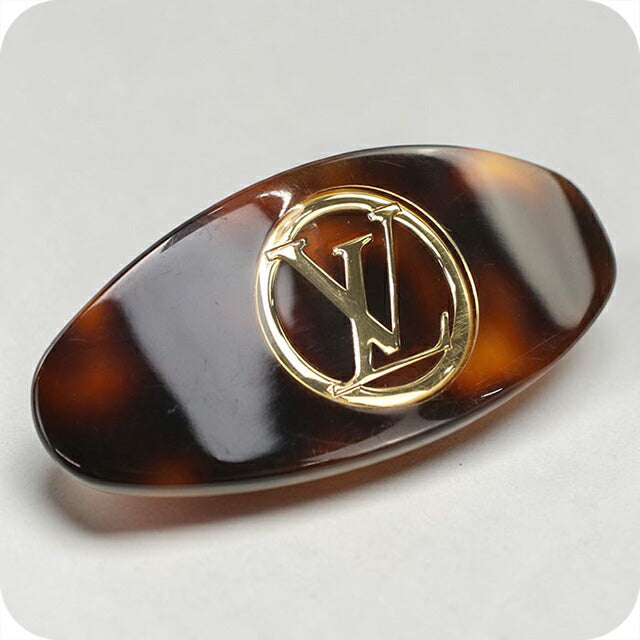 中古 ルイヴィトン バレッタ レディース ブランド LOUIS VUITTON ヘアクリップ・LVサークル M02974 ブラウン ヘアアクセサリー USDLV112156011