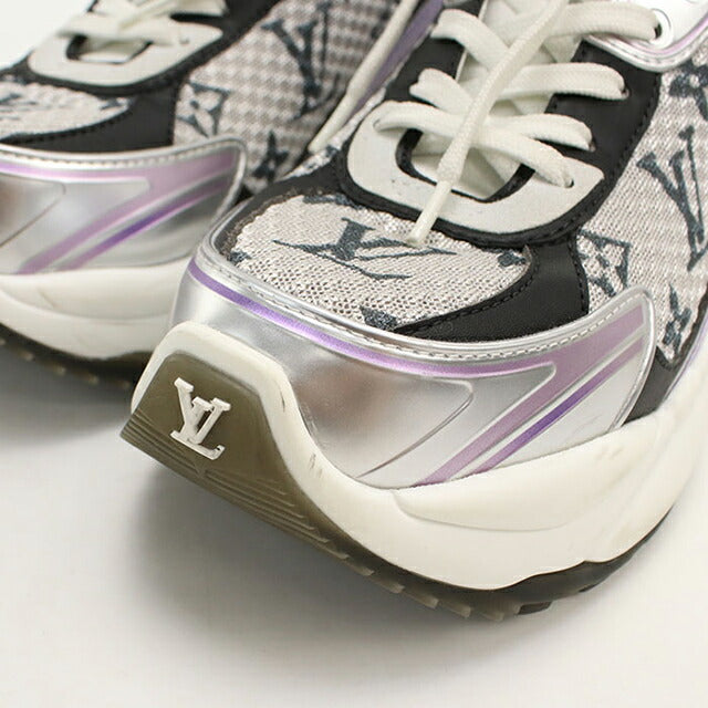 中古 ルイヴィトン スニーカー レディース ブランド LOUIS VUITTON ラン55 VL0234 シルバー シューズ USDLV113061011