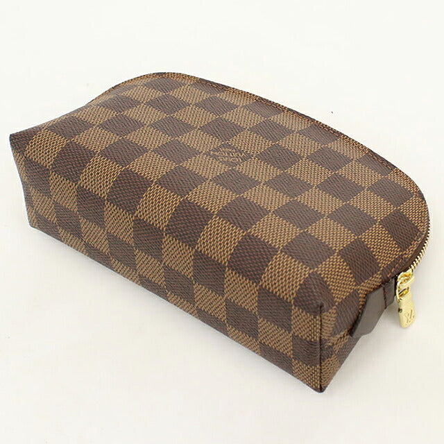 中古 ルイヴィトン ポーチ レディース ブランド LOUIS VUITTON ダミエ ポシェットコスメティックPM N47516 ブラウン USDLV115341011