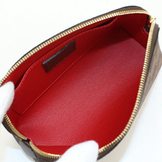 中古 ルイヴィトン ポーチ レディース ブランド LOUIS VUITTON ダミエ ポシェットコスメティックPM N47516 ブラウン USDLV115341011