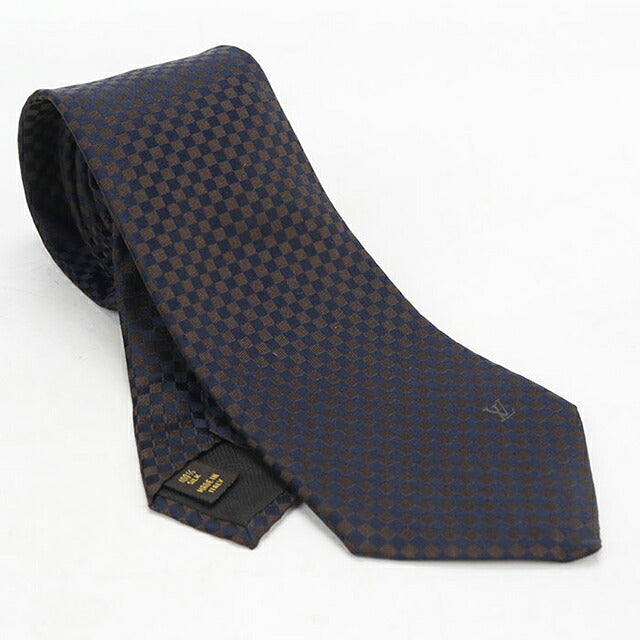 中古 ルイヴィトン ネクタイ メンズ ブランド LOUIS VUITTON   ネイビー USDLV118874011