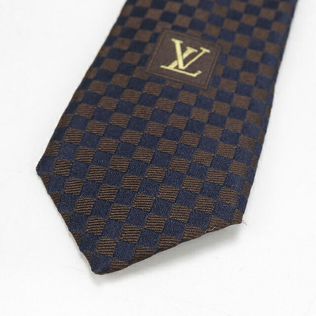 中古 ルイヴィトン ネクタイ メンズ ブランド LOUIS VUITTON   ネイビー USDLV118874011