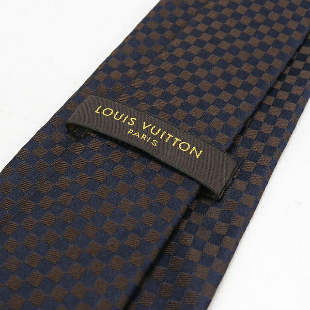 中古 ルイヴィトン ネクタイ メンズ ブランド LOUIS VUITTON   ネイビー USDLV118874011