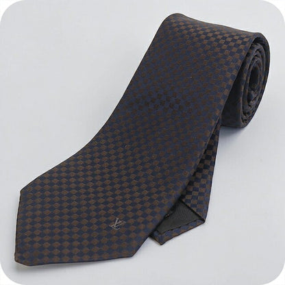 中古 ルイヴィトン ネクタイ メンズ ブランド LOUIS VUITTON   ネイビー USDLV118874011