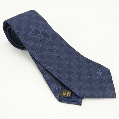 中古 ルイヴィトン ネクタイ メンズ ブランド LOUIS VUITTON ダミエ  M67989 ネイビー USDLV119834011