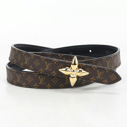 二手路易威登皮带女装品牌LOUIS VUITTON LV Mini Flower Gram 15MM皮革M8796W棕色USDLV121438011
