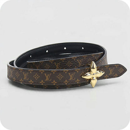 二手路易威登皮带女装品牌LOUIS VUITTON LV Mini Flower Gram 15MM皮革M8796W棕色USDLV121438011
