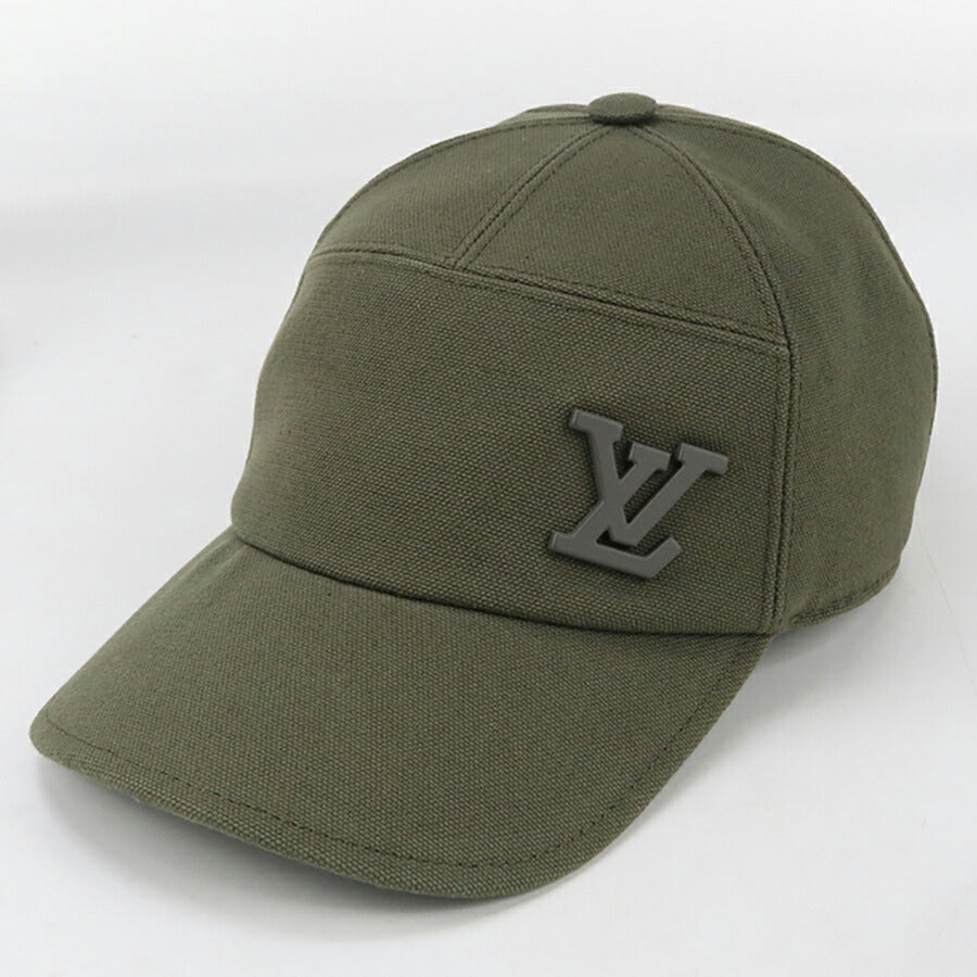 中古 ルイヴィトン キャップ メンズ ブランド LOUIS VUITTON ベースボールキャップ M7017L カーキ 帽子 USDLV95930011