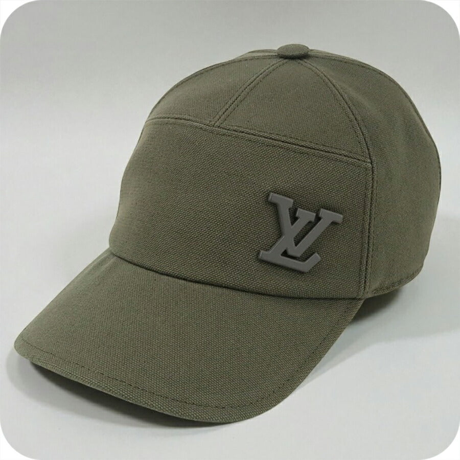 中古 ルイヴィトン キャップ メンズ ブランド LOUIS VUITTON ベースボールキャップ M7017L カーキ 帽子 USDLV95930011