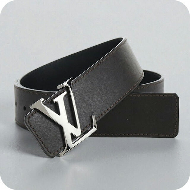 中古 ルイヴィトン ベルト メンズ ブランド LOUIS VUITTON ベルト・LVイニシャル レザー M9887V ブラウン 小物 USDLV96596011