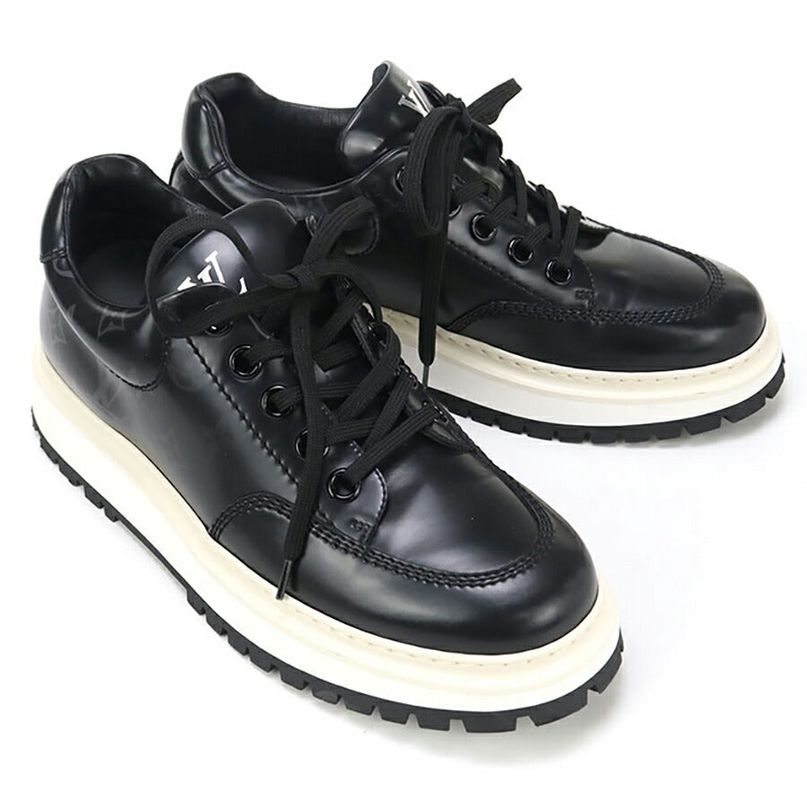 中古 ルイヴィトン スニーカー メンズ ブランド LOUIS VUITTON アベスライン レザー BM0231 ブラック シューズ USDLV96699011