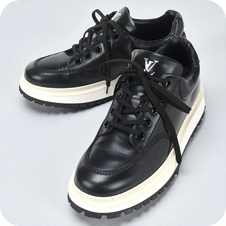 中古 ルイヴィトン スニーカー メンズ ブランド LOUIS VUITTON アベスライン レザー BM0231 ブラック シューズ USDLV96699011