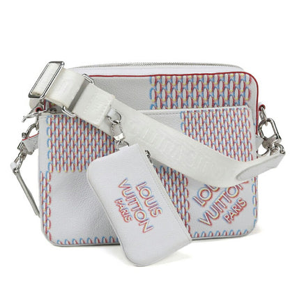 中古 ルイヴィトン 斜め掛け ショルダーバッグ ユニセックス ブランド LOUIS VUITTON ダミエ・スプレー トリオ・メッセンジャー レザー USDLV97112011