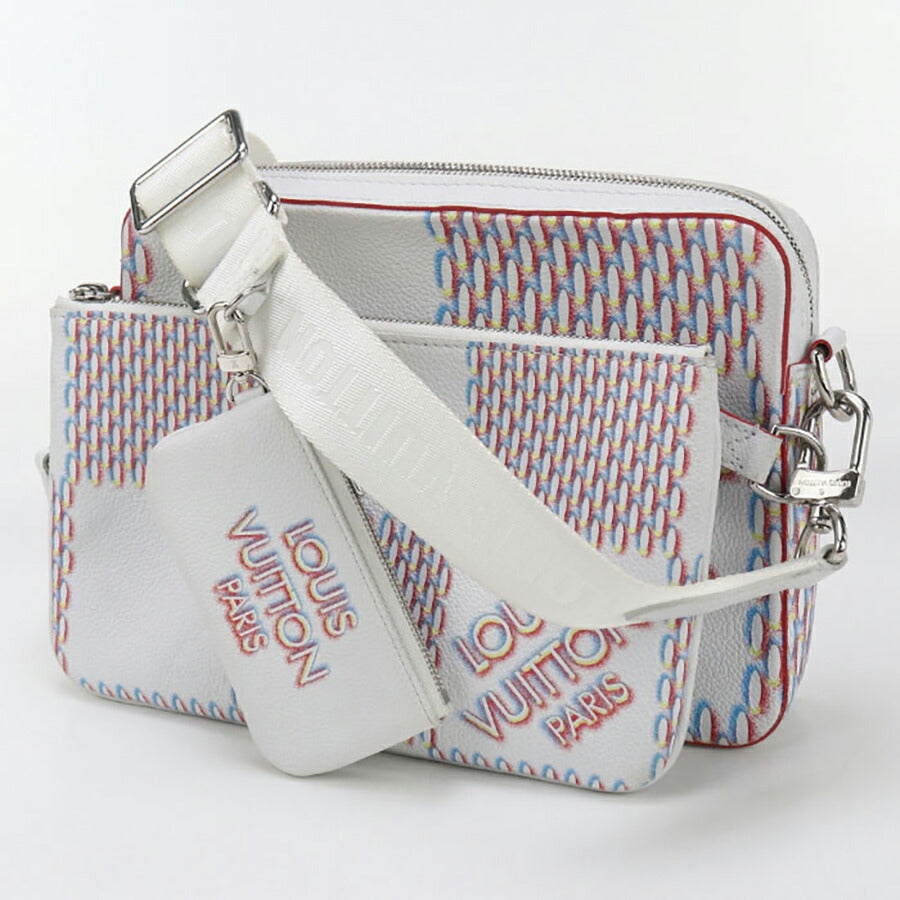 中古 ルイヴィトン 斜め掛け ショルダーバッグ ユニセックス ブランド LOUIS VUITTON ダミエ・スプレー トリオ・メッセンジャー レザー USDLV97112011