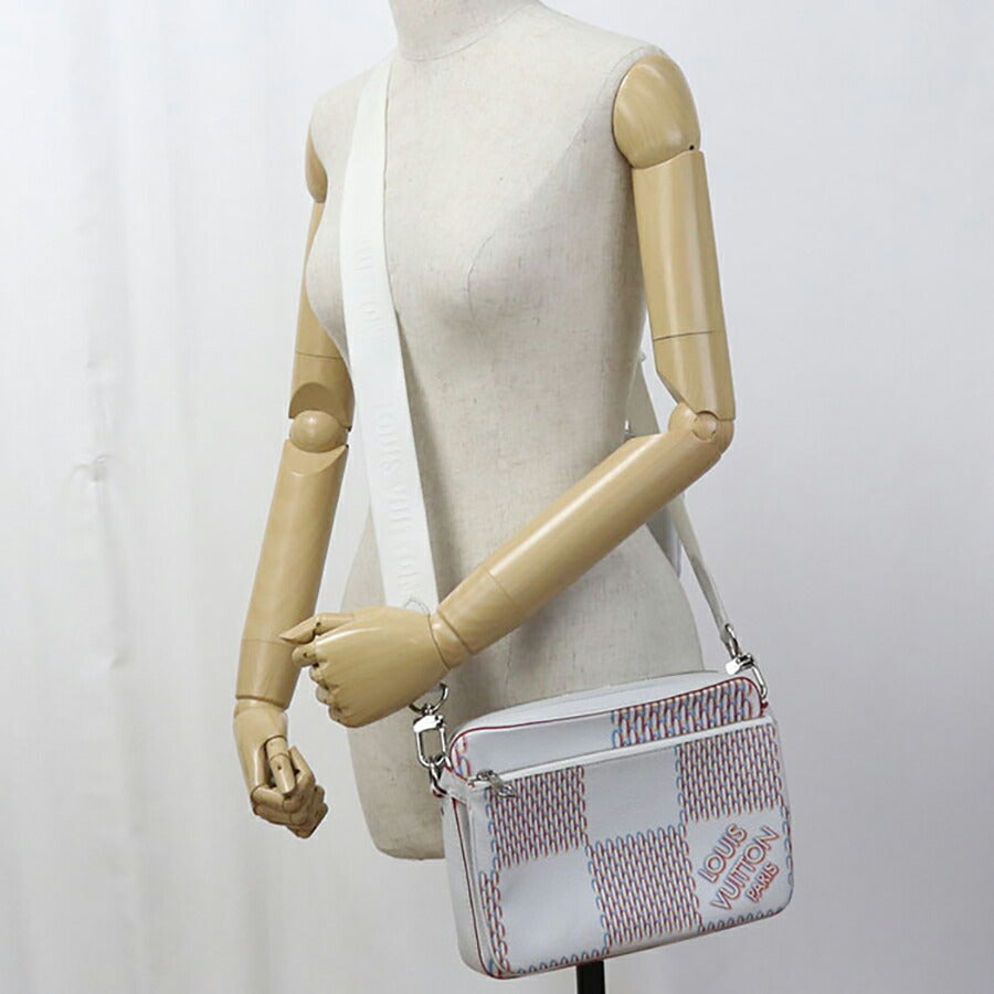 中古 ルイヴィトン 斜め掛け ショルダーバッグ ユニセックス ブランド LOUIS VUITTON ダミエ・スプレー トリオ・メッセンジャー レザー USDLV97112011