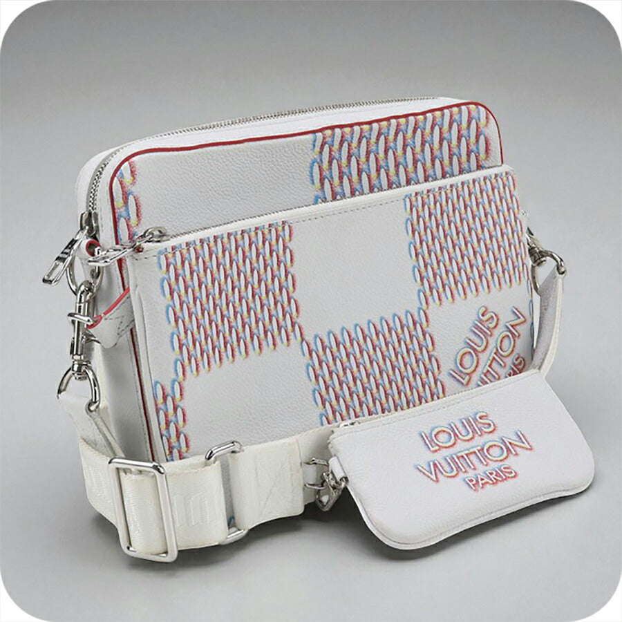 中古 ルイヴィトン 斜め掛け ショルダーバッグ ユニセックス ブランド LOUIS VUITTON ダミエ・スプレー トリオ・メッセンジャー レザー USDLV97112011