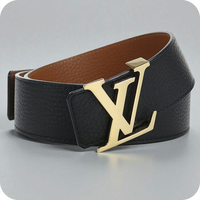 中古 ルイヴィトン ベルト メンズ ブランド LOUIS VUITTON ベルト・LVイニシャル レザー M9151T ブラック 小物 USDLV97209011