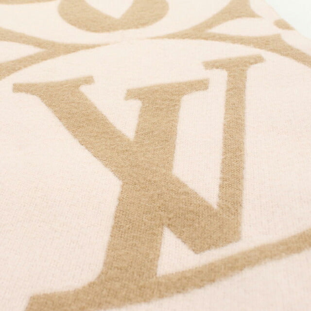 中古 ルイヴィトン マフラー レディース ブランド LOUIS VUITTON フライト・モード マフラー・LV メダリオン M79213 ベージュ 小物 USDLV97754011