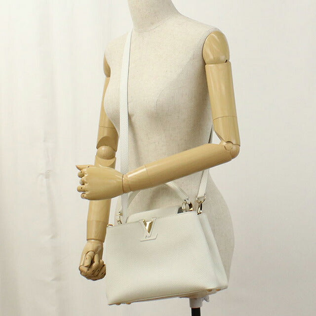 中古 ルイヴィトン ハンドバッグ レディース ブランド LOUIS VUITTON トリヨン カプシーヌBB レザー ホワイト バッグ USDLV98704011