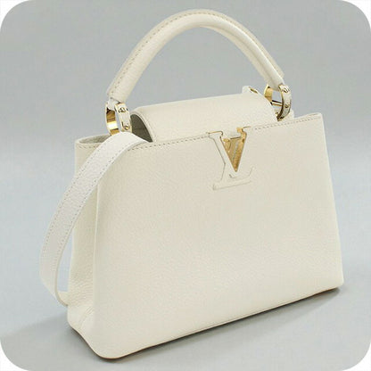 中古 ルイヴィトン ハンドバッグ レディース ブランド LOUIS VUITTON トリヨン カプシーヌBB レザー ホワイト バッグ USDLV98704011