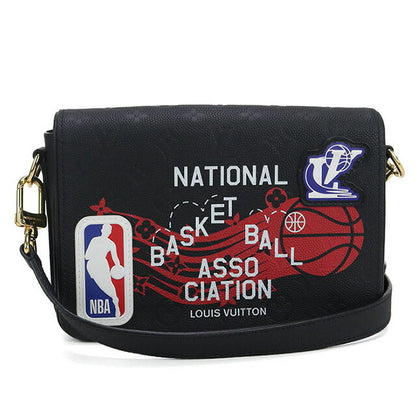 中古 ルイヴィトン ショルダーバッグ メンズ ブランド LOUIS VUITTON NBAコラボ ステュディオ メッセンジャー レザー M58498 ブラック USDLV98739011