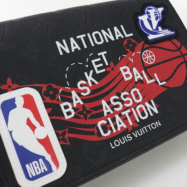 中古 ルイヴィトン ショルダーバッグ メンズ ブランド LOUIS VUITTON NBAコラボ ステュディオ メッセンジャー レザー M58498 ブラック USDLV98739011