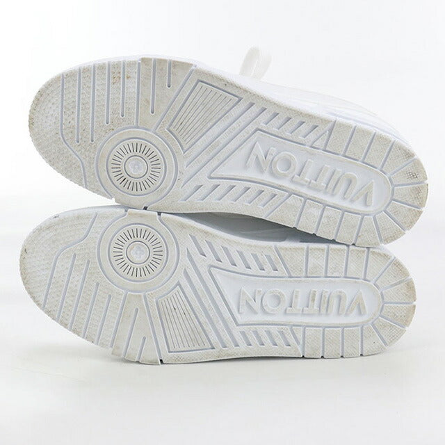 中古 ルイヴィトン スニーカー レディース ブランド LOUIS VUITTON LV トレイナー スニーカー レザー ホワイト シューズ USDLV99493011