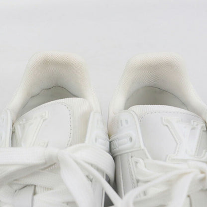 中古 ルイヴィトン スニーカー レディース ブランド LOUIS VUITTON LV トレイナー スニーカー レザー ホワイト シューズ USDLV99493011