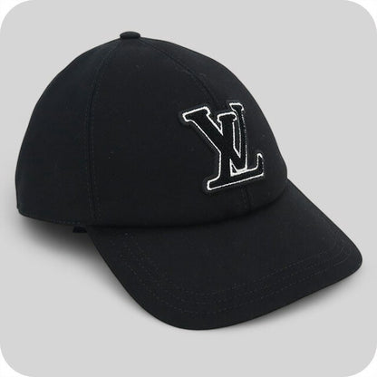 中古 ルイヴィトン キャップ レディース ブランド LOUIS VUITTON キャップ・LVシグネチャー M7282L ブラック 帽子 USDLV99951011