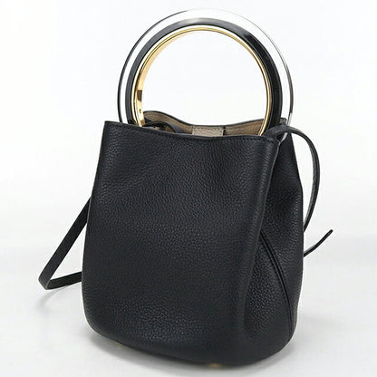 中古 マルニ ハンドバッグ レディース ブランド MARNI 2WAY レザー ブラック USDMA115908011