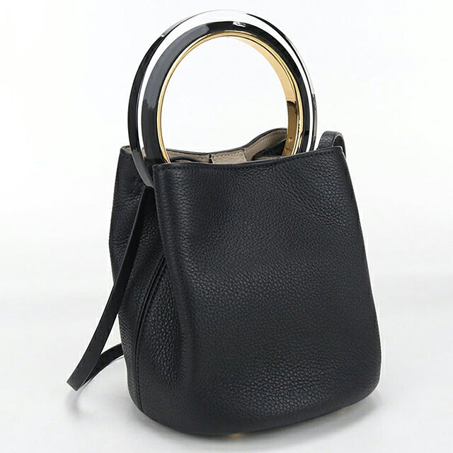 中古 マルニ ハンドバッグ レディース ブランド MARNI 2WAY レザー ブラック USDMA115908011