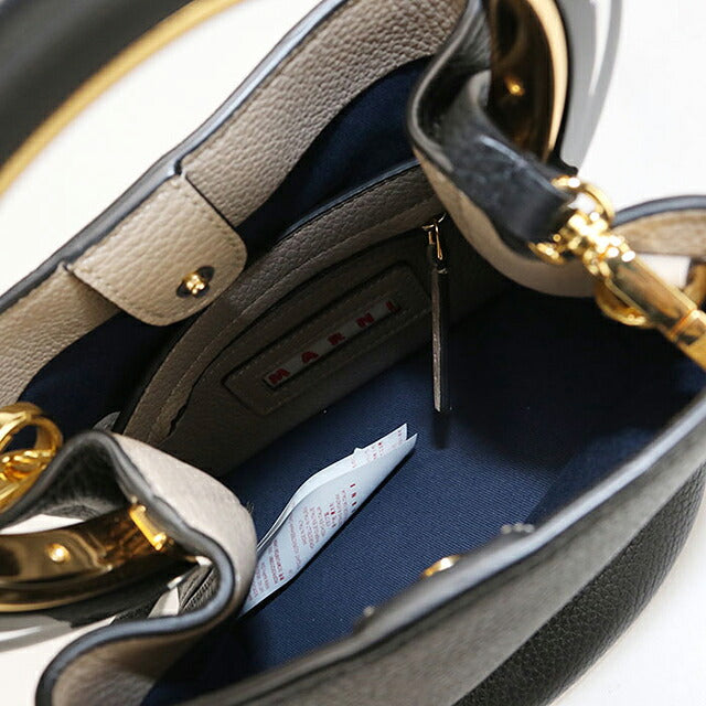 中古 マルニ ハンドバッグ レディース ブランド MARNI 2WAY レザー ブラック USDMA115908011