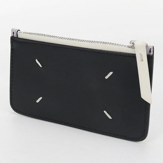 中古 メゾンマルジェラ 小銭入れ レディース ブランド Maison Margiela カードホルダー ウォレット SA1VX0008 P5935HA005 ブラック パープル 財布 USDMAR102227011