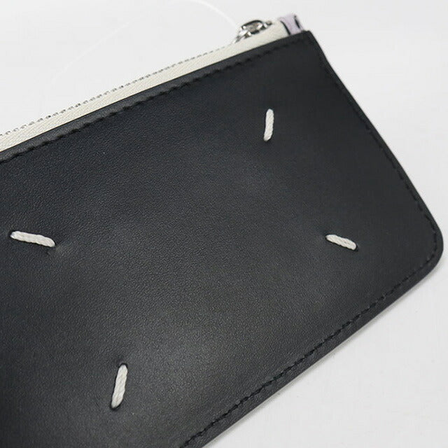 中古 メゾンマルジェラ 小銭入れ レディース ブランド Maison Margiela カードホルダー ウォレット SA1VX0008 P5935HA005 ブラック パープル 財布 USDMAR102227011