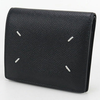 中古 メゾンマルジェラ 二つ折り財布 レディース ブランド Maison Margiela 4ステッチ 二つ折り ウォレット SA3UI0007 P4745T8013 ブラック USDMAR102613011