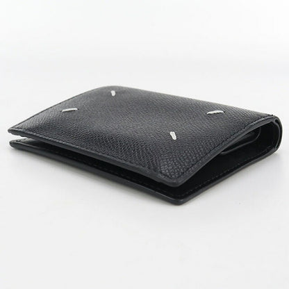 中古 メゾンマルジェラ 二つ折り財布 レディース ブランド Maison Margiela 4ステッチ 二つ折り ウォレット SA3UI0007 P4745T8013 ブラック USDMAR102613011