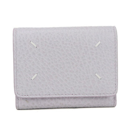 中古 メゾンマルジェラ 三つ折り財布 レディース ブランド Maison Margiela 4ステッチ 三つ折り財布 レザー パープル 財布 USDMAR102828011