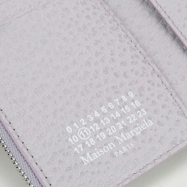 中古 メゾンマルジェラ 三つ折り財布 レディース ブランド Maison Margiela 4ステッチ 三つ折り財布 レザー パープル 財布 USDMAR102828011