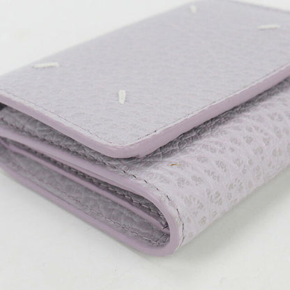 中古 メゾンマルジェラ 三つ折り財布 レディース ブランド Maison Margiela 4ステッチ 三つ折り財布 レザー パープル 財布 USDMAR102828011