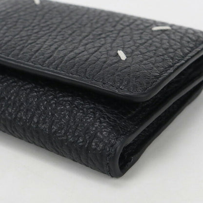 中古 メゾンマルジェラ 三つ折り財布 レディース ブランド Maison Margiela 4ステッチ レザー SA3UI0010 P4455T8013 ブラック 財布 USDMAR106778011