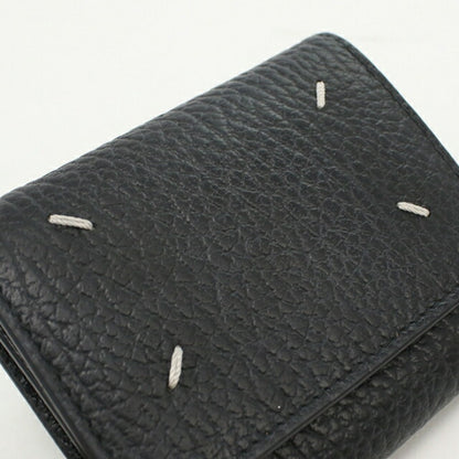 Used Maison Margiela trifold wallet trifold wallet ladies brand Maison Margiela 4 stitch leather SA3UI0010 P4455T8013 black USDMAR112276011