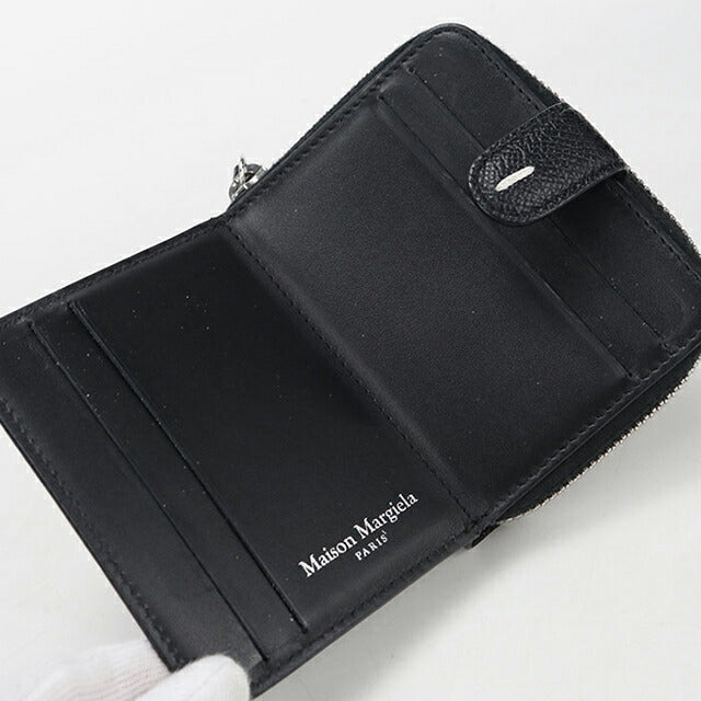 中古 メゾンマルジェラ 小銭入れ レディース ブランド Maison Margiela 4ステッチ コインケース レザー SA3UI0006P4745T8013 ブラック USDMAR114012011
