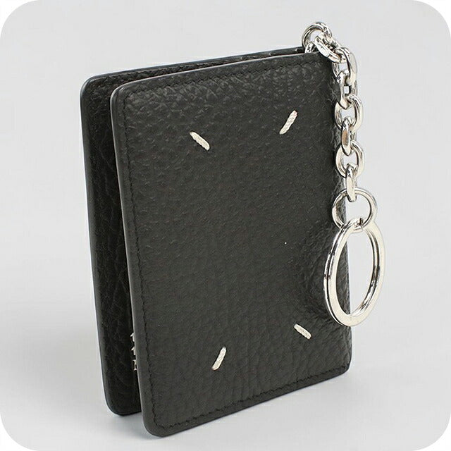 Used Maison Margiela Card Case Compact Unisex Brand Maison Margiela 4 Stitch Card Holder with Key Ring Leather S56UI0128 USDMAR120564011