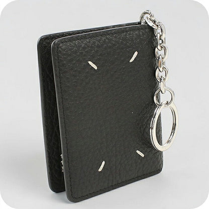 Used Maison Margiela Card Case Compact Unisex Brand Maison Margiela 4 Stitch Card Holder with Key Ring Leather S56UI0128 USDMAR120564011